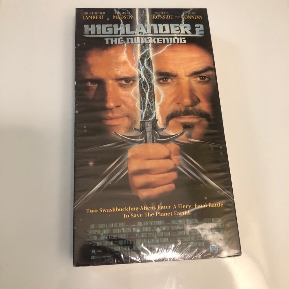 ⭐️ Highlander 2 The Quickening VHS 1994 Hemdale Sean Connery SciFi Fantasy Movie